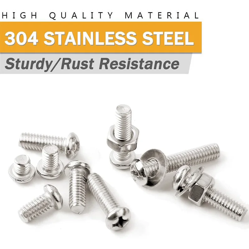 810 шт. ассортимент винтов комплект 304 нержавеющая сталь Phillips головка сковороды