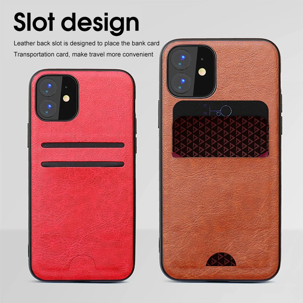 Роскошный кожаный чехол-бумажник OTAO с отделением для карт iPhone 11 Pro MAX XR XS X задняя