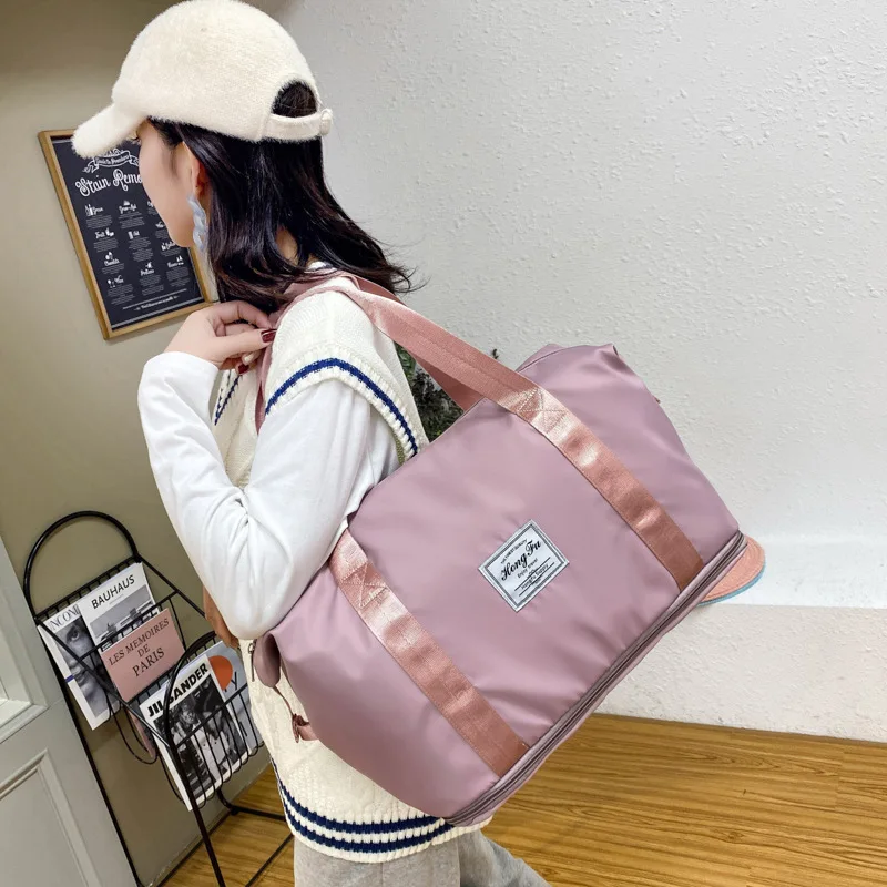 Separate Dry and Wet Gym Bag Female Swimming Bag Yoga Training Sports Bag Travel Bag Storage Bag Hand Luggage Large Bag