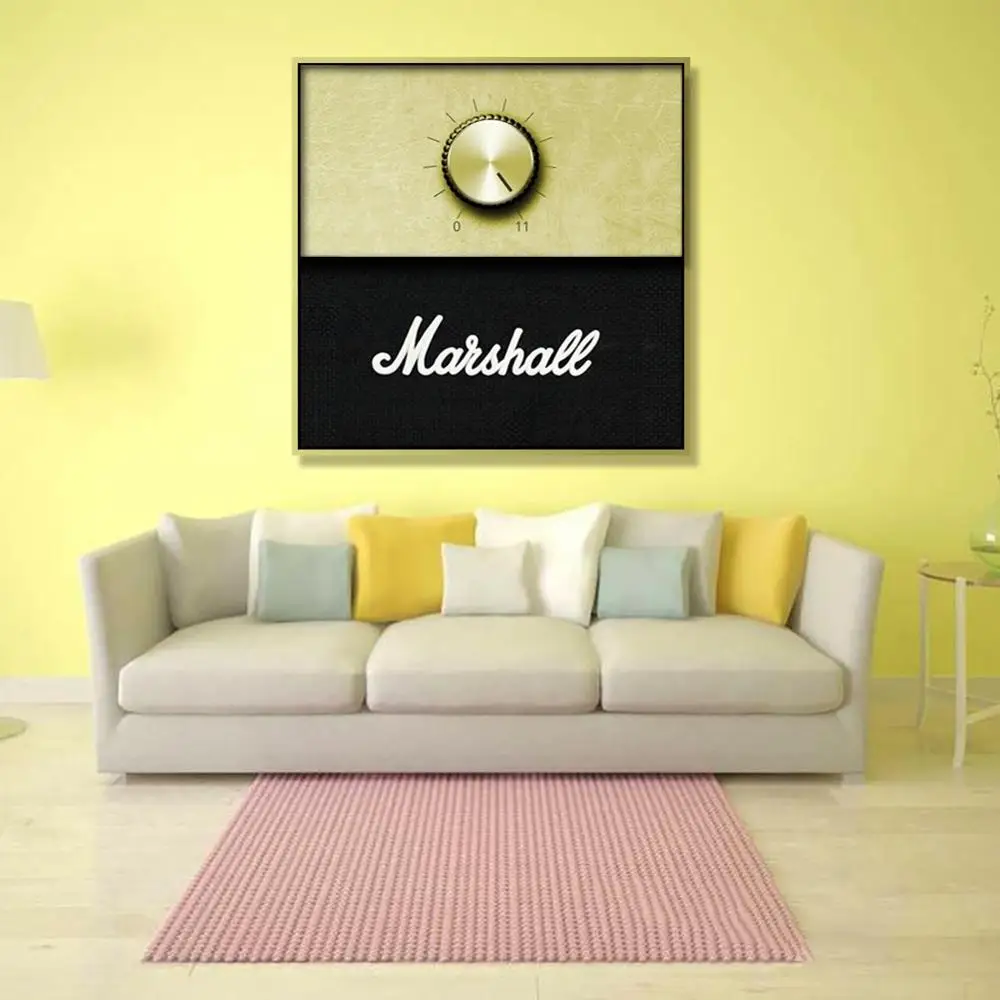 Усилитель Marshall Ручка громкости музыкальный постер холст печать настенные