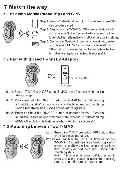 2 шт. FreedConn T-MAX Мото шлем Bluetooth гарнитура 6 всадников говорить мотоцикл домофон 1000 м FM радио Bluetooth 4,1