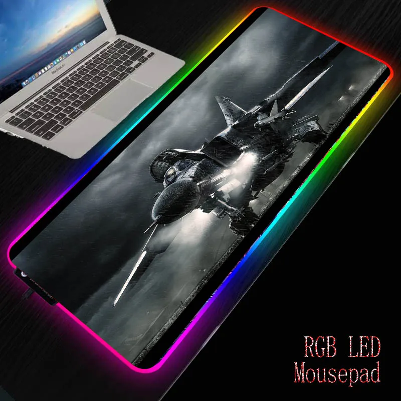 

Mairuige Aircraft RGB Colorful Gaming Large Mouse Pad Gamer Led Computer pad Big Mat PC Desk Play with Backlit