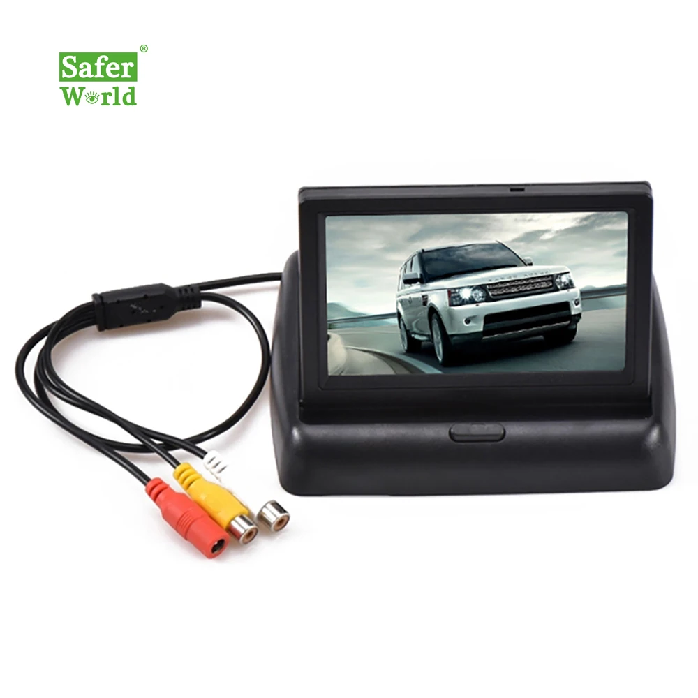 Складной ЖК-монитор с разъемом RCA для камеры заднего вида 4 3 дюйма 12 В | Автомобили