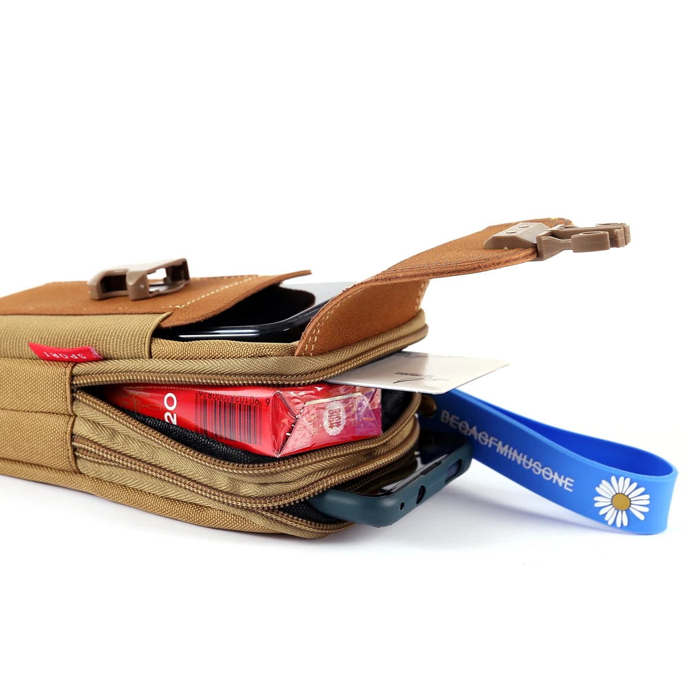 

2021 New Outdoor Canvas Waist Bag Male Sport Casual Men Phone Purse Zipper Belt Bum Pouch Bolsa de telfono para hombre