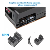 heat resistant durable graphics card 8pin 6pin 180 degree angled adapter for computer