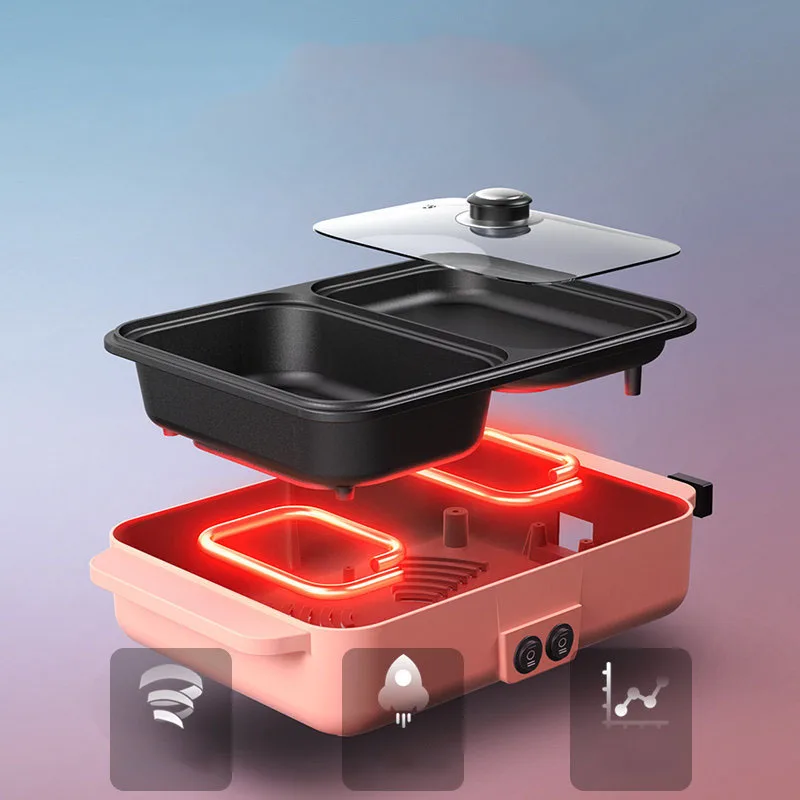 Мини-кастрюля для горячего барбекю гриль жарки одна кастрюля