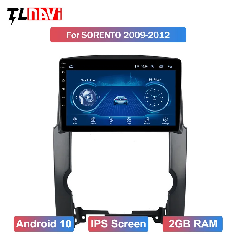 Автомагнитола мультимедийный видеоплеер навигатор GPS Android 10 для KIA Sorento 2 XM седан DVD