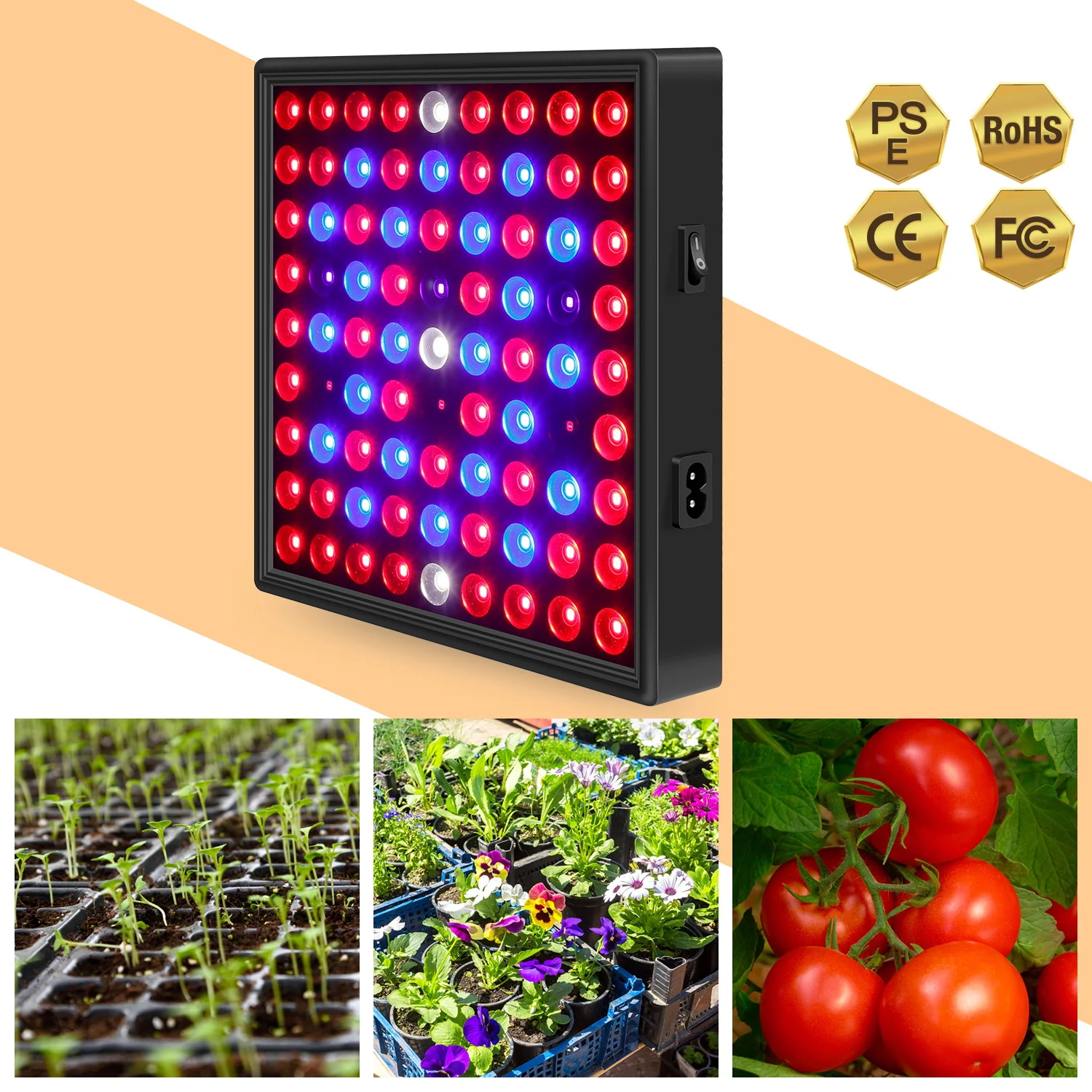 

LED Grow Light 80/50W Waterproof Phytolamp AC 85-265V Phyto Growth Lamp EU/US/UK Full Spectrum Plant Lighting For Indoor Plant