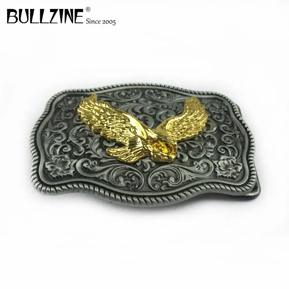 Bullzine цинковый сплав орел в западном стиле мужской пряжки для ремня из золота и