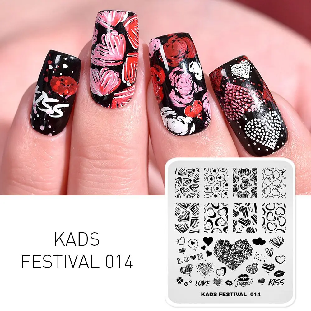 Festival 014 Штамповка ногтей пластины дизайн ногтей штамповка шаблон геометрический штамп для ногтей трафареты для ногтей штамп маникюрная форма 36 вариантов стемпинг пластина для стемпинга маникюр штамп для ногтей трафарет для - Цвет: Festival 014