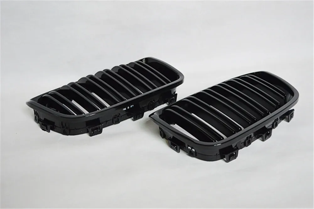 1 пара стильных автомобильных передних глянцевых черных гоночных грилей для BMW F20