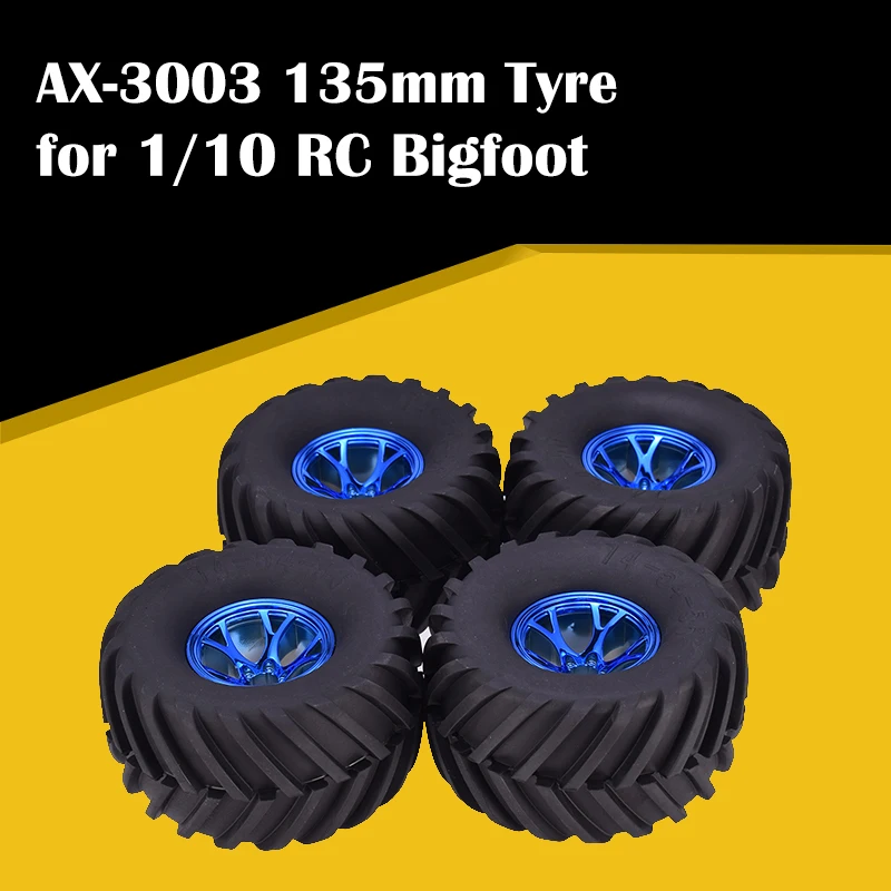 AUSTAR 4PCS AX-3003 135mm Tyre Rubber Tire Wheel Plastic Rim Hub for 1/10 RC Bigfoot HSP HPI Monster Truck Model Spare Parts | Игрушки и