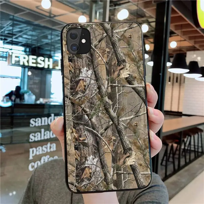 Чехол для телефона Realtree с камуфляжным рисунком настоящего дерева iphone 13 12 11 Pro Max Mini