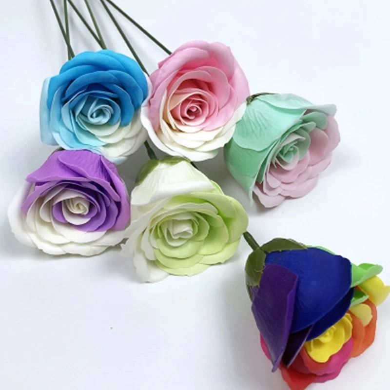 

25PCS Giant Rose Soap Flower Head Eternal Flower Simulation Flower Soap Flower Gift Box Bouquet Making Flower Arrangement