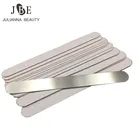 Пилки для ногтей, 50 шт.компл., сменные, зернистость 100 #180 #240 #, изогнутые, двусторонние, из нержавеющей стали, с запасной шлифовальной тканью