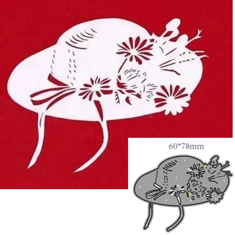 Металлические штампы для вырезания форма украшения Клетки шляпы Скрапбукинг