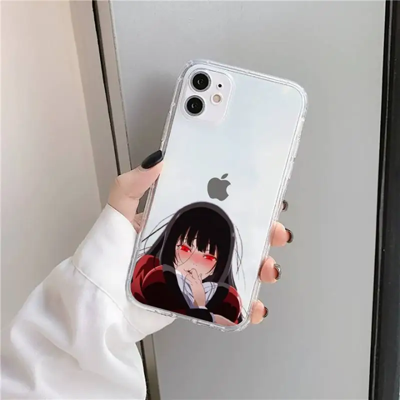 

Kakegurui Jabami Yumeko Phone Case Transparent for iPhone 11 12 mini pro XS MAX 8 7 6 6S Plus X 5S SE 2020 XR