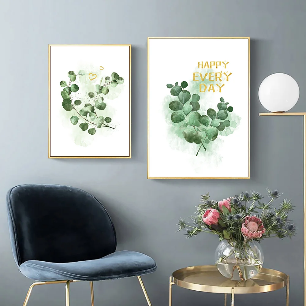 Плакат с изображением зеленых листьев пейзажа природы плакат растений | Дом и сад