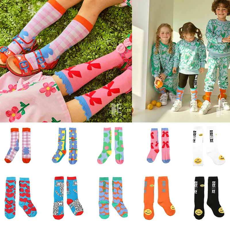 

Bebe Brand 2021 Spring Korean Children's Socks Cotton Girls Spring Boy Socks Cartoon Anime Baby Socks