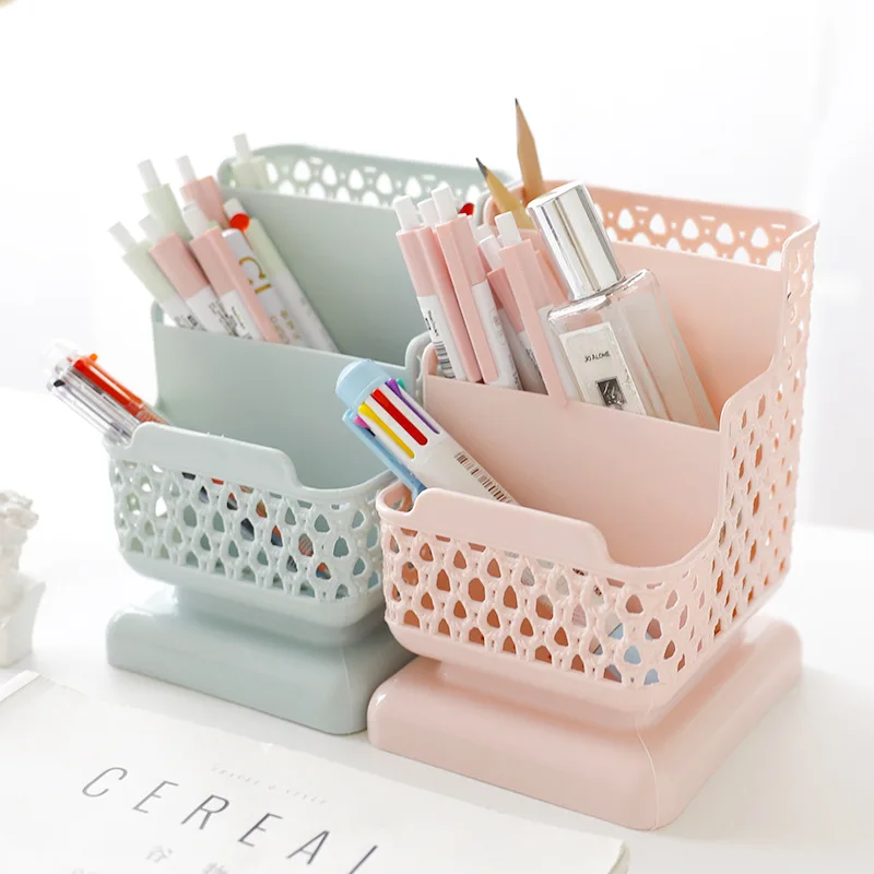 

Creative Desktop Storage Basket Pen Holder Stationery Storage Box Mobile Phone Holder Pencil Container Office Home Organizer