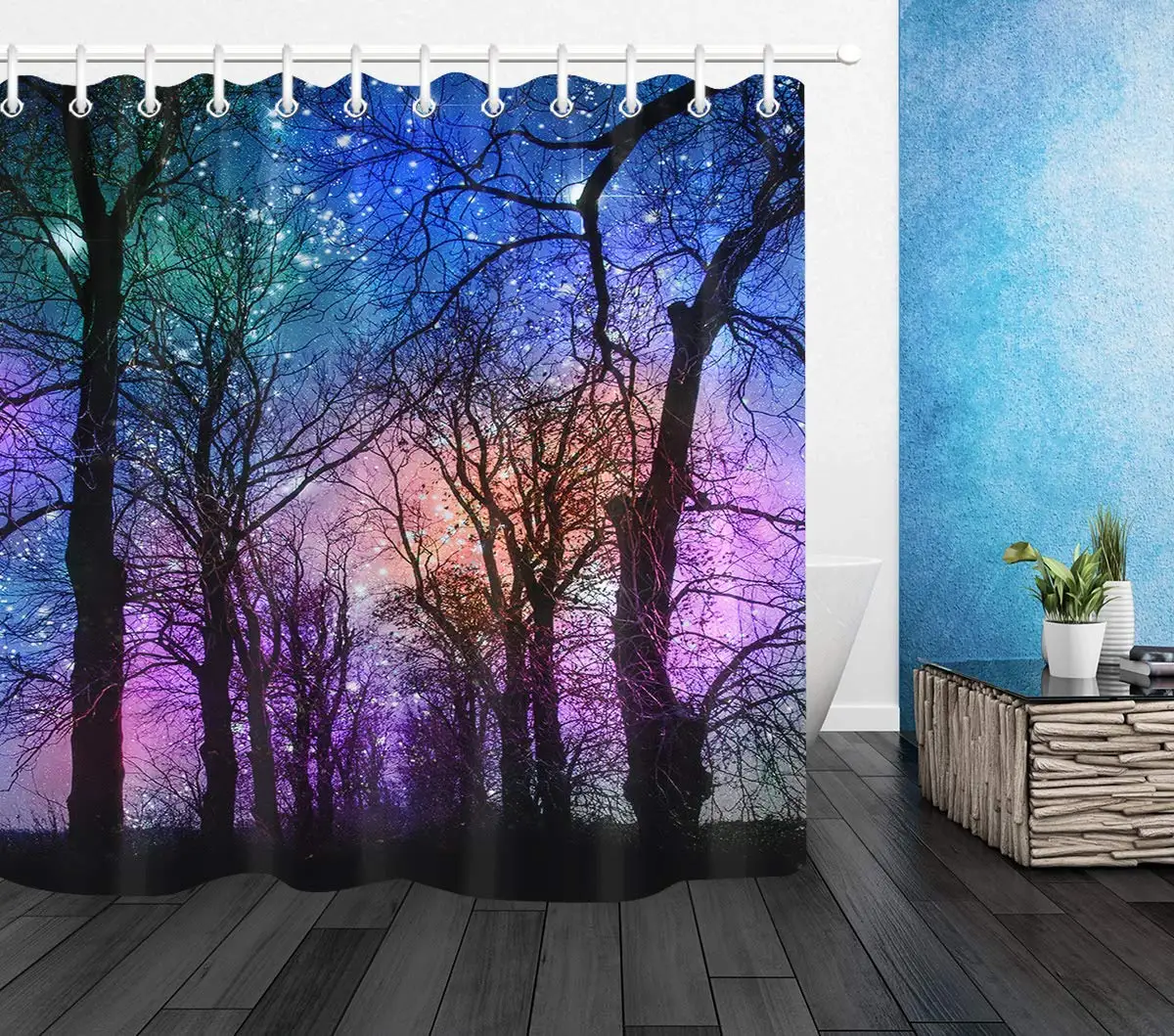 Галактическая Вселенная занавеска для ванной с крючками цветные украшения