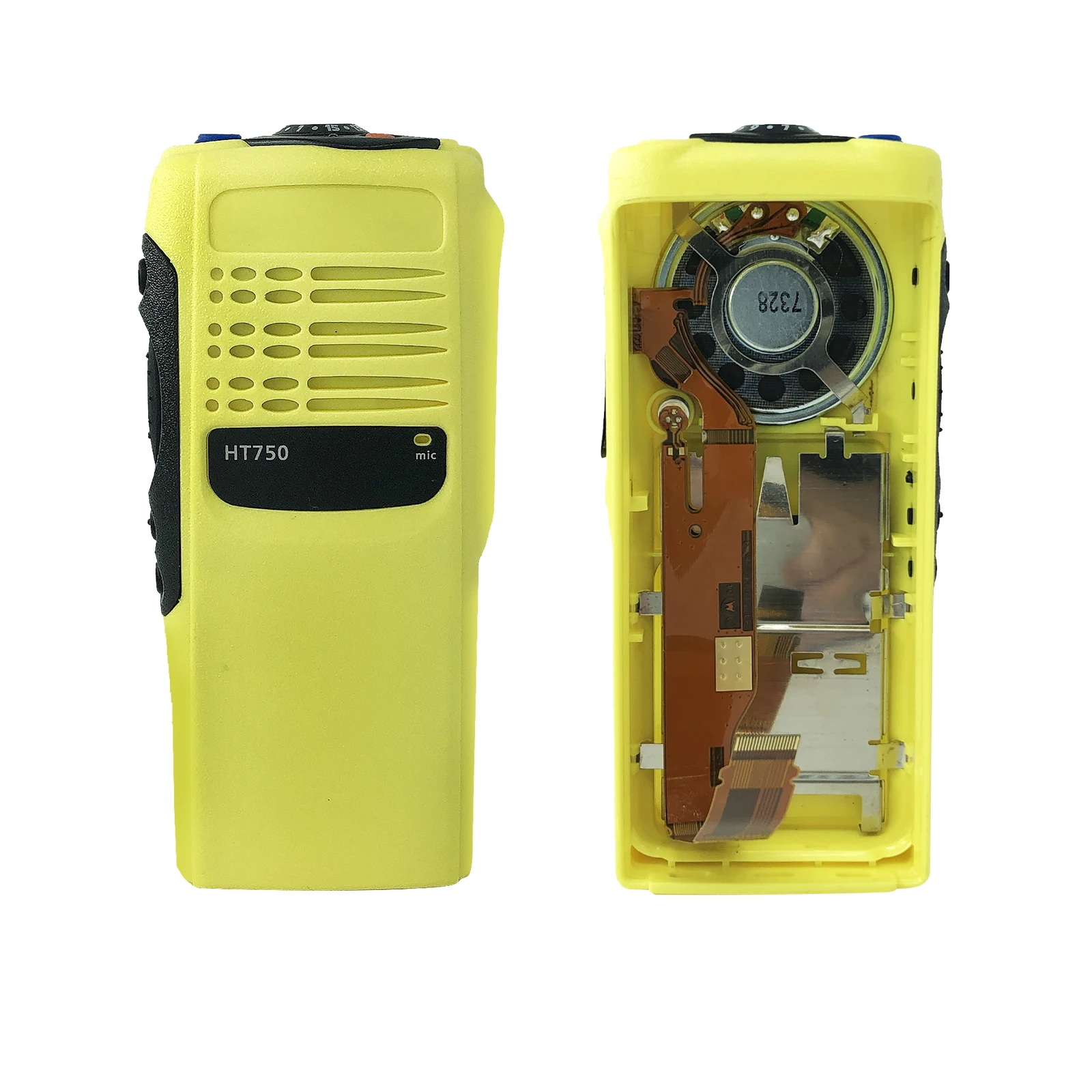 

PMLN4216 Yellow Two-way Radio Front Housing Case Cover Kit with Speaker and Mic for Motorola HT750 GP340 GP328 Walkie Talkie