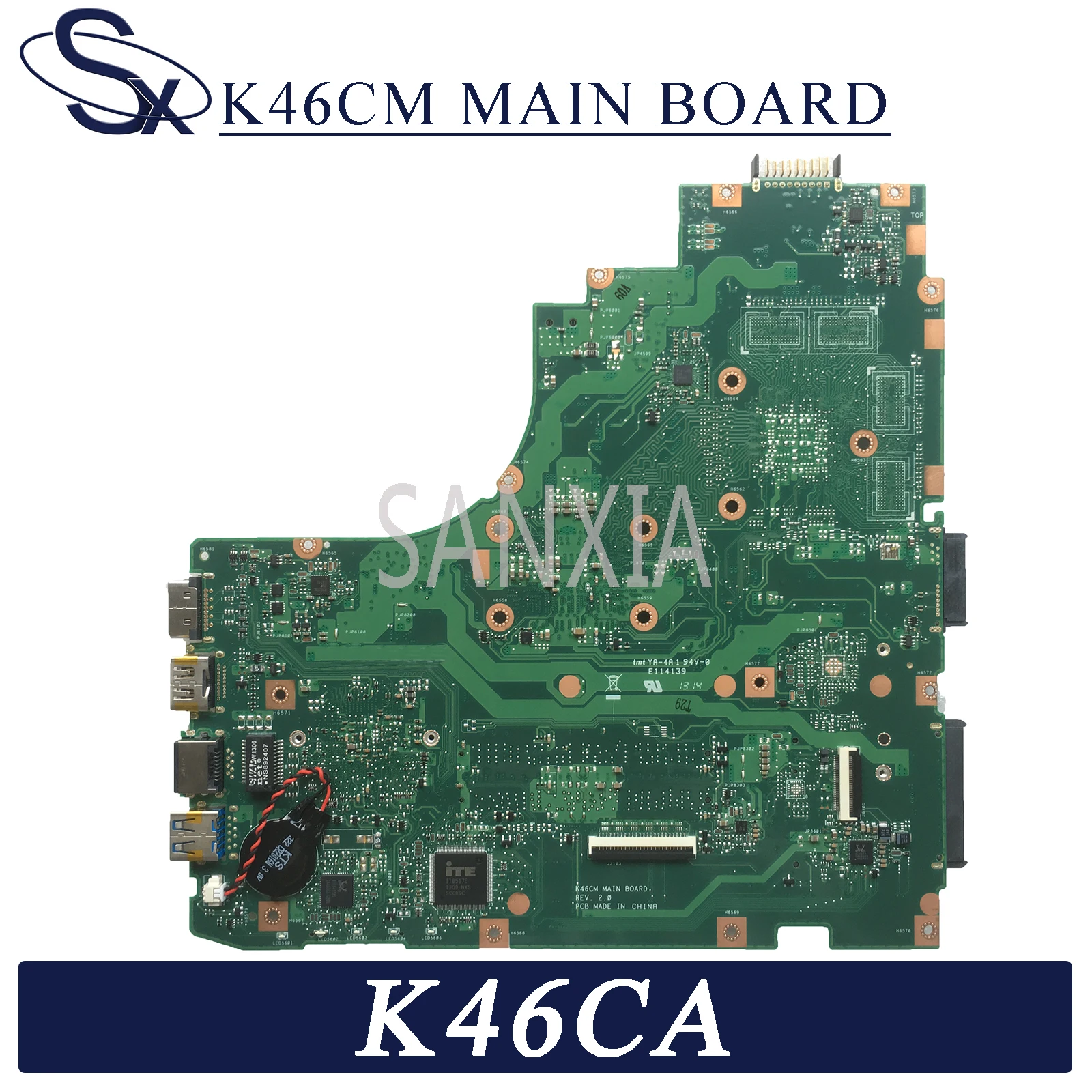 Материнская плата KEFU K46CM для ноутбука ASUS K46CA K46CB K46C оригинальная материнская Celeron