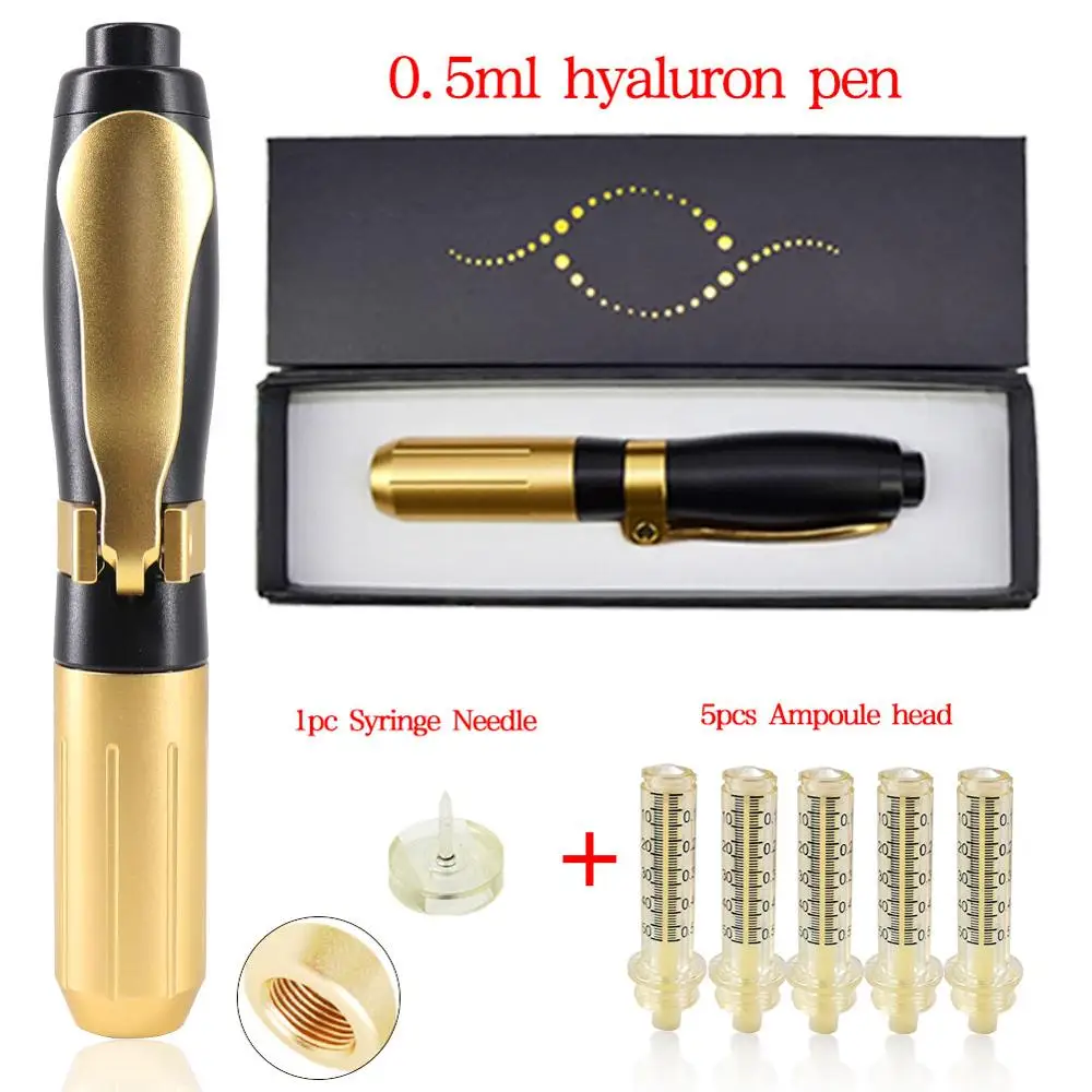 High Pressure Hyaluronic Acid Pen High Density Metal for Anti Wrinkle Lifting Lip Hyaluron Pen Atomizer Lip Filler Injection New - Цвет: 0.5MLpen 5head 1nee
