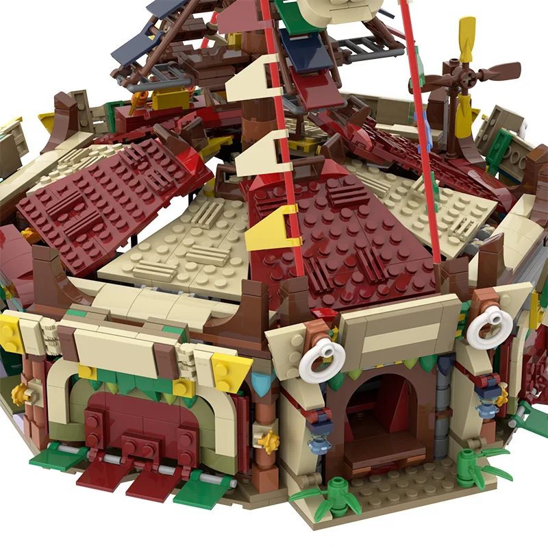 

Wharf building Game He Legend of Breaths of The Wild Building Block Model Emperor Characters DIY Building Toys Child Gifts