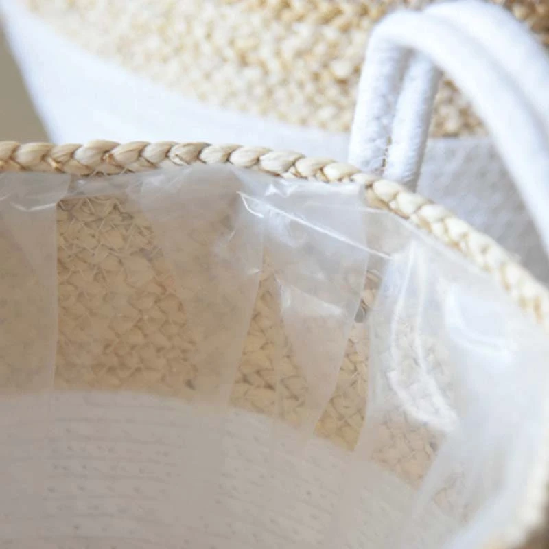 

3Pcs Durable Woven Storage Basket Desktop Storage Box Snack Toy Straw Storage Box Flower Pot Dirty Laundry Hamper