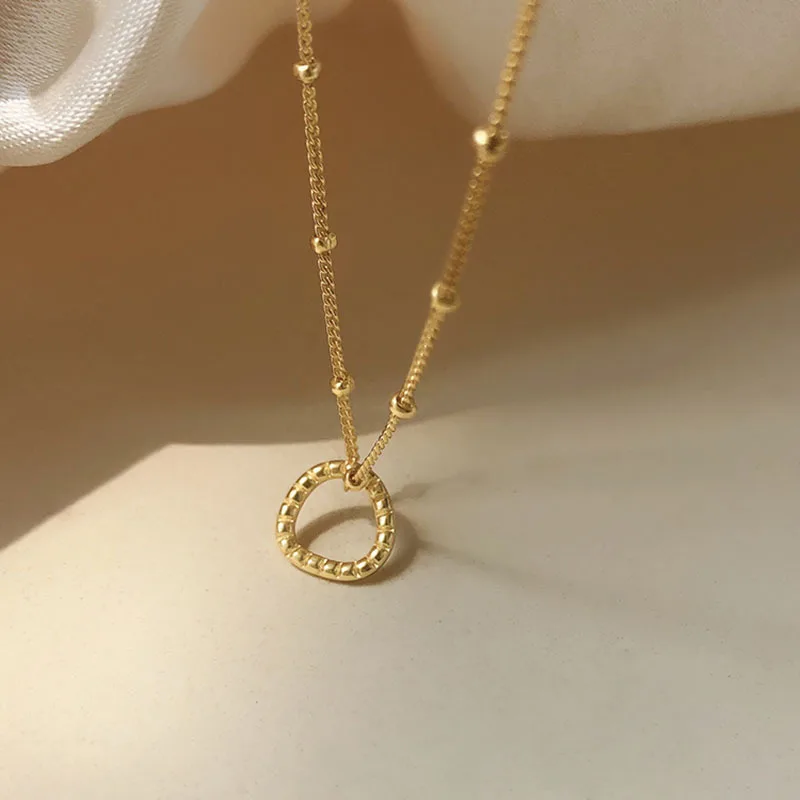 

S925 silver fashion Minimalist three circle Geometric necklace for Women Light Luxury Clavicle Chain Necklace Jewelry gifts