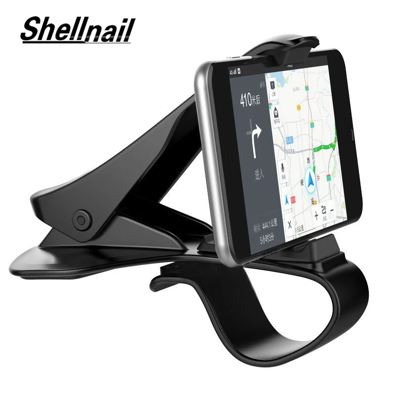 

SHELLNAIL Car Phone Holder Stand Adjustable Clip Car Anti Slip Mobile Phone Holder For iPhone X XS Samsung Dashboard GPS Bracket