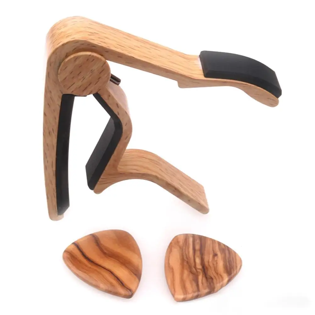 

High quality Metal Tuning Clip with Wood Picks for Wooden Guitar Accessories