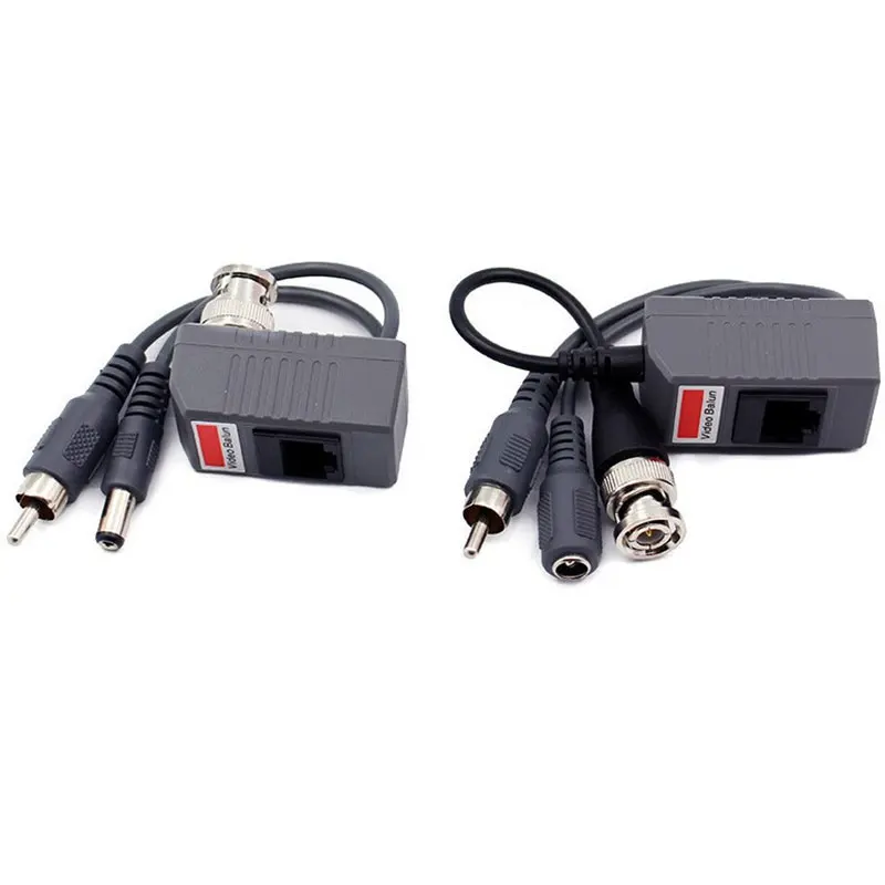 Горячая UTP CCTV BNC Видео балун Мощность Пассивный Rj45 POE мощность видео аудио 3 в 1