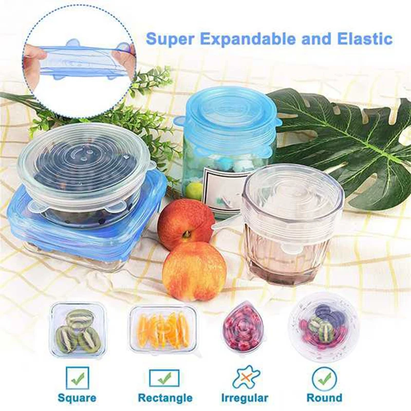 

24 Pcs Reusable and Durable Bowl Lid for Storing Food Can Keep Food Fresh,Perfect for All Kinds of Food Storage