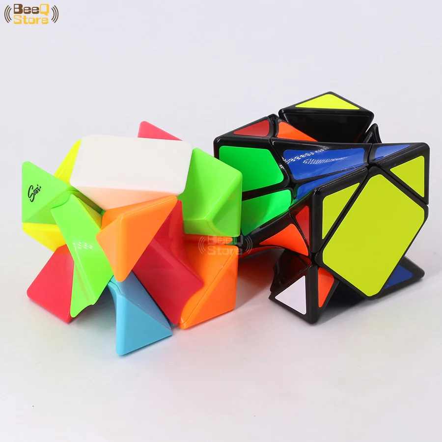 Mofangge Twistyskewb Twisty Skew Cube Cubo Magico Speed головоломка игрушки для детей черные наклейки