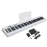 portable 88 keys folding digital piano keyboard rechargeable battery with sustain pedal piano bag