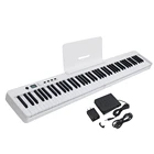 Портативная Складная цифровая клавиатура для пианино с 88 клавишами, перезаряжаемая батарея с сумкой для пианино с педалью