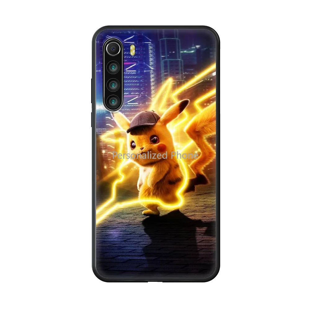 

Anime P-pikach Lovely Phone case For Xiaomi Redmi Note 8T 8 9 7 7A 8 8A 4 5 9S Pro black cover pretty bumper silicone prime