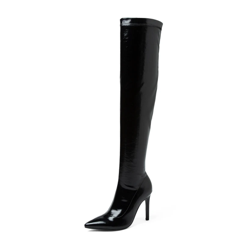 

New Pointed High Heel Over-The-Knee Women Stretch Boots Sexy Party Stiletto Thigh High Boots Women Shoes Large Size 32-48