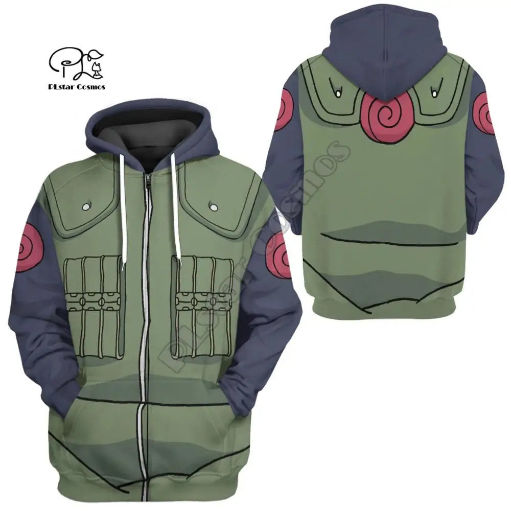 

PLstar Cosmos 3DPrint Cosplay Gentleman Naruto Cartoon Kakashi Harajuku Streetwear Unisex Funny Zip Hoodies/Sweatshirt/C14