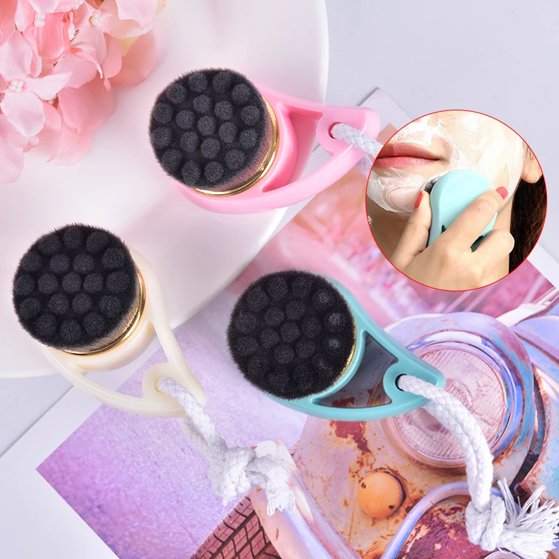 Щетка для лица из мягкого волокна очистки пор уход за лицом Массажер мытья кисти