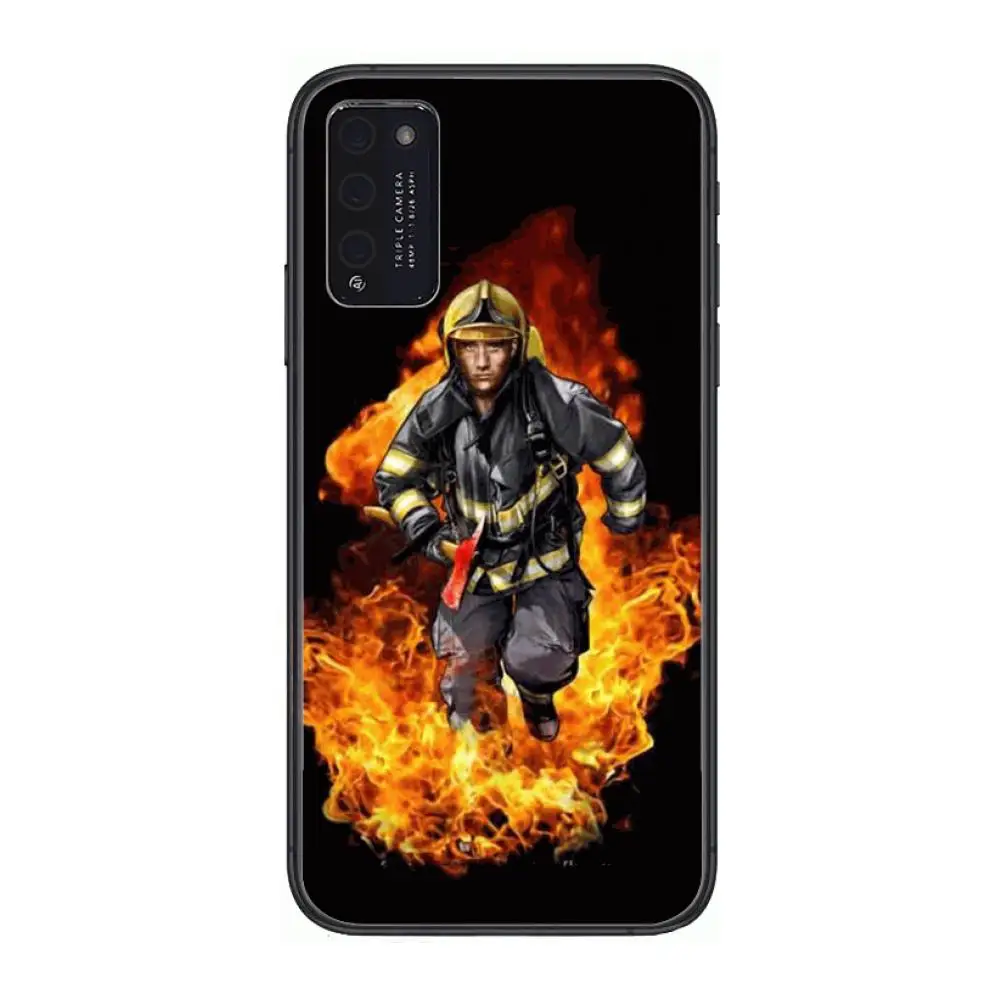 

Firefighter Heroes Fireman Clear Phone Case For Huawei Honor 10 20 30 9 X Pro Lite V 5G RU Black Etui Coque Hoesjes Comic Fashi