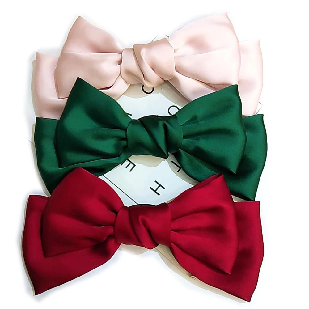

Hair Bow Ties Hairpins For Woman Headwear For Women Girls Satin Trendy Ladies Hair Clip New Cute Barrette Hair Accessories