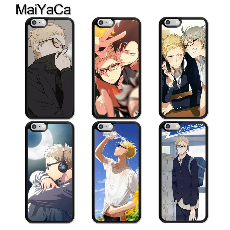 Резиновый чехол MaiYaCa Tsukishima Kei Haikyuu для iPhone 12 mini 11 Pro MAX X XR XS SE 2020 6S 7 8 Plus 5S|Бамперы| |