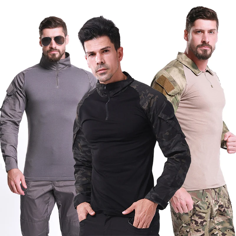 Армия вентилятор с длинным рукавом рубашки Tactical открытый боевой представляет