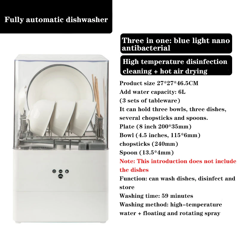 

Household Dishwashers, Small Desktop Dishwashers, Installation-Free Smart Mini Automatic Disinfection Dryers And Bowling Machine