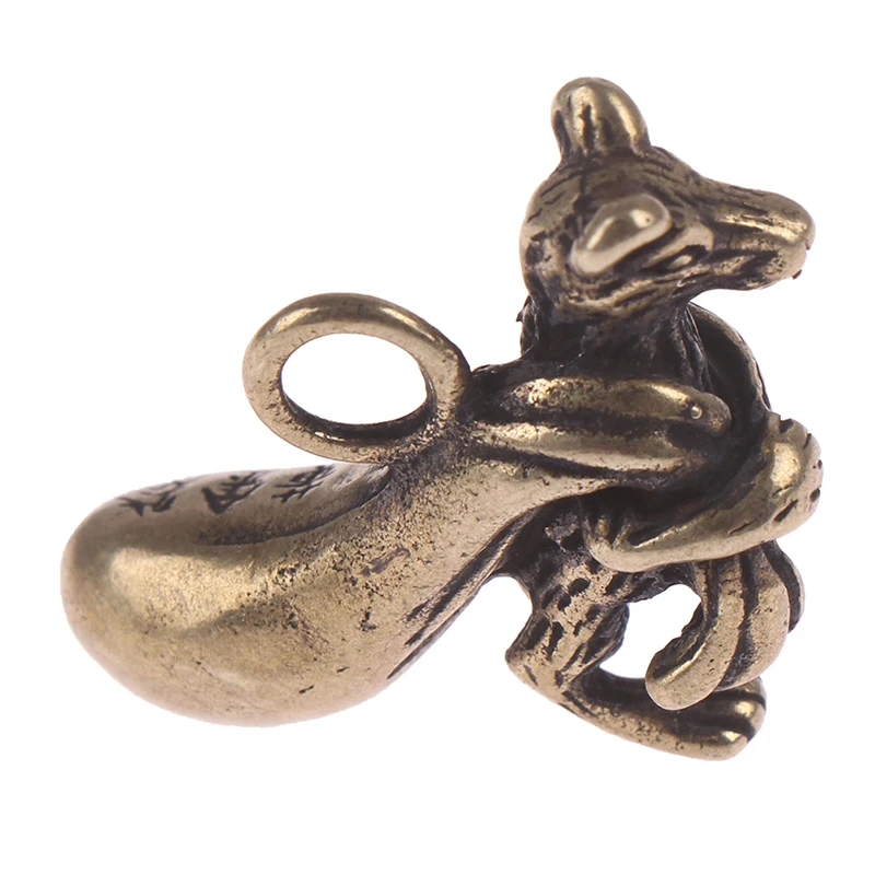 Медная фигурка крысы украшение для дома аксессуары гостиной латунные животные
