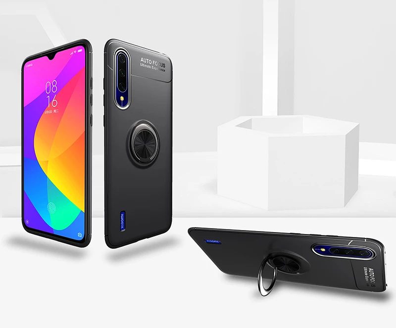 MAKAVO для Xiaomi Mi A3 чехол с кольцом-держателем Мягкий силиконовый матовый чехол-накладка для Xiaomi Mi A3 чехол для телефона s