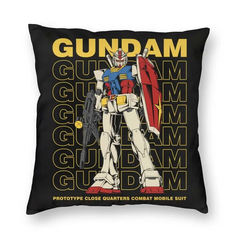 

Retro Gundam RX 78 Cushion Cover Home Decorative Anime Mech Robot Manga Mecha Harajuku Gunpla Throw Pillow Case For Living Room